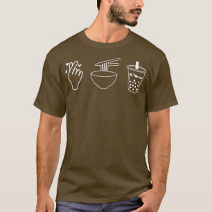 T-shirt Ramen Et Bubble Boba Tea