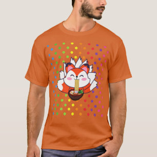 T-shirt Ramen Fox Funny Kawaii Décor Pour Filles Kawaii Ra