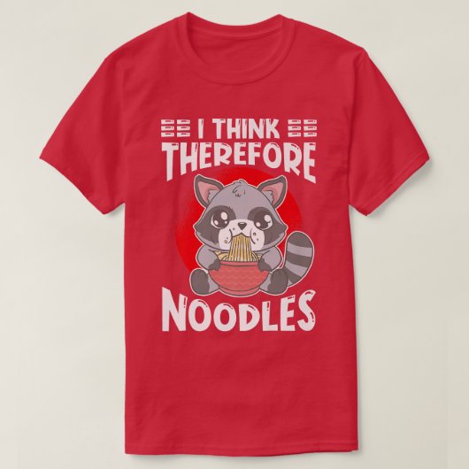 T-shirt Ramen Japon Kawaii Noodle Bowl Pun Racoon Premium (Design devant)