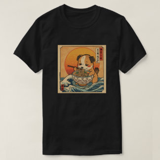 T-shirt Ramen japonais drôle Kawaii bébé chien Anime