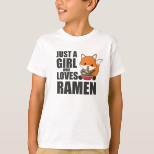 T-shirt Ramen Japonais Noodle mignon Fox Mange Ramen