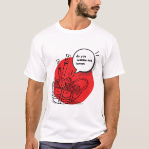 T-shirt Ramen Kawaii Mignon - Nourriture Japonaise Drôle