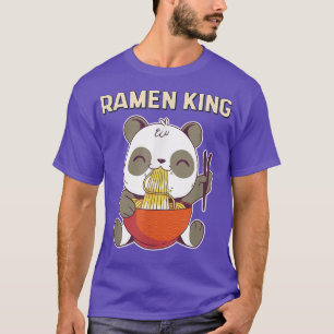T-shirt Ramen King Anime Noodles Kawaii Panda Ske japonais