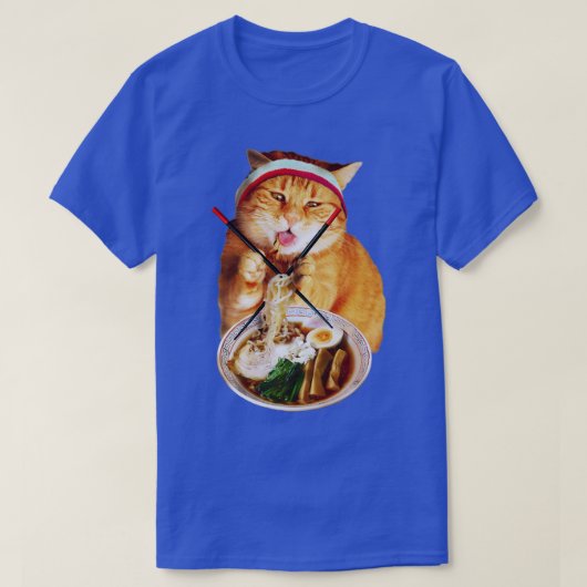T-shirt Ramen mangeant des chats (Design devant)