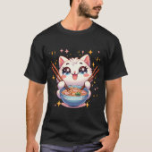 T-shirt Ramen mangeant des chats (Devant)
