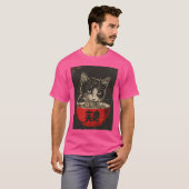 T-shirt Ramen mangeant des chats (Devant entier)