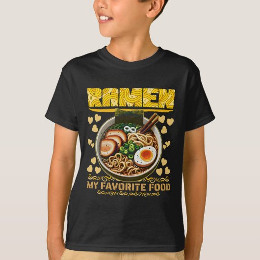 T-shirt ramen mon aliment préféré (Devant)