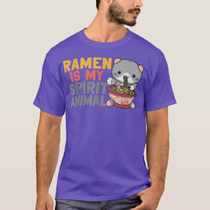 T-shirt Ramen Noodle Bowl Love Japonais Kawaii Cat Ramen I