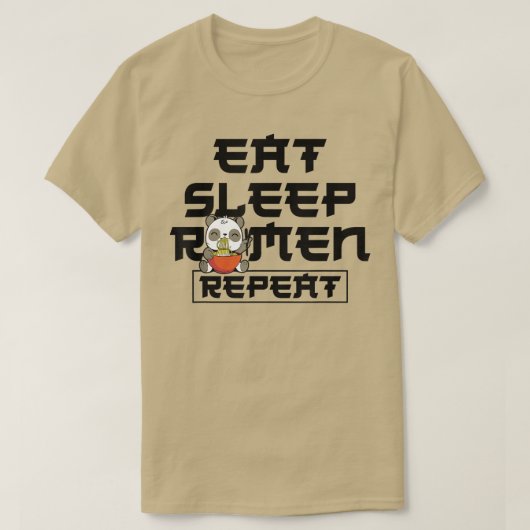 T-shirt Ramen Noodle Bowl Love Japonais Kawaii Panda Mange (Design devant)