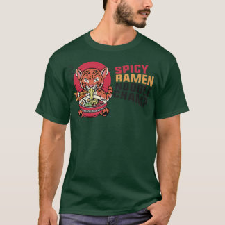 T-shirt Ramen Noodle Bowl Love Japonais Kawaii Tiger épicé