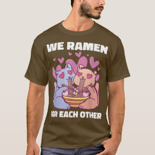 T-shirt Ramen Noodle Chat Kawaii Nous Ramen Pour L'Amour