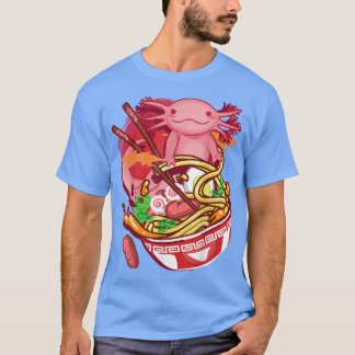 T-shirt Ramen Noodles Axolotl Anime Otaku Gi Japonais
