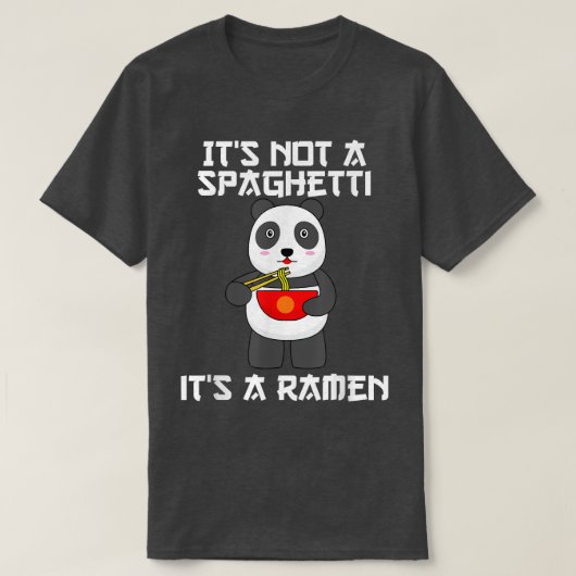 T-shirt Ramen Noodles Bowl Avec Baguettes & Panda Pour Bra (Design devant)