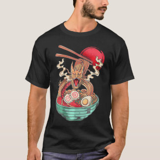 T-shirt Ramen Noodles Dragon Anime Japonais Kawaii