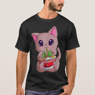 T-shirt Ramen Noodles Women Girls, Cute Kawaii Nek