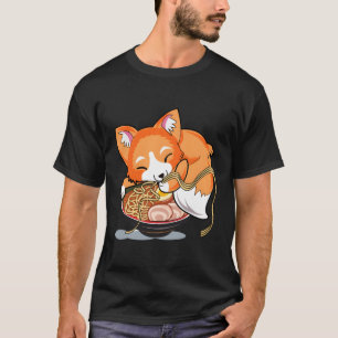 T-shirt Ramen nouilles Fox Lover Kawaii japonais Anime cad