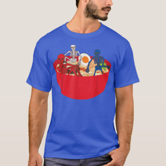 T-shirt Ramen Sculls 4 juillet Drapeau Américain Usa 1442
