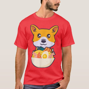T-shirt Ramen Shirt Ramen Corgi Chien Nourriture Lover Kaw