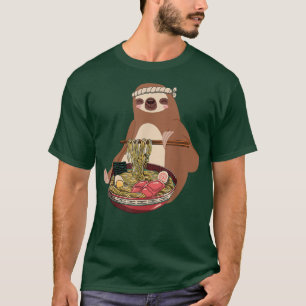 T-shirt Ramen Sloth Kawaii Anime Japanese Food Toxits