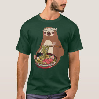 T-shirt Ramen Sloth Kawaii Anime Japanese Food Toxits
