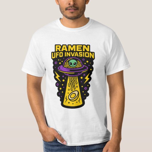 T-shirt Ramen UFO Invasion – Slurp from the Sky (Devant)