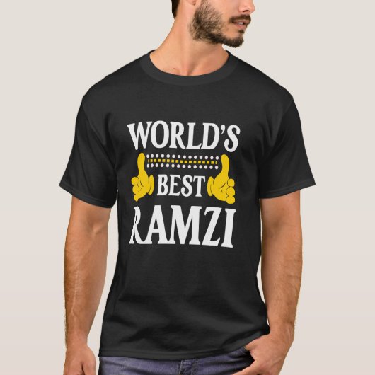 T-shirt Ramzi Nom personnel Funny Prénom World's Best (Devant)