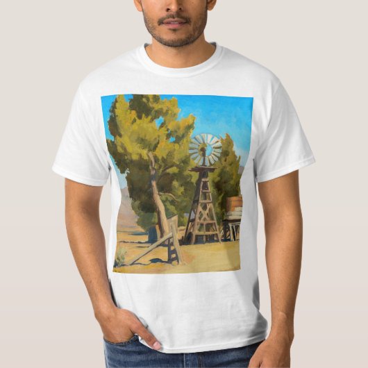 T-shirt Ranch Windmill, Carson, Nevada par Maynard Dixon (Devant)