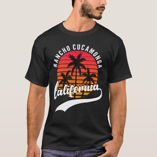 T-shirt Rancho Cucamonga Retro Sunset Homme (Devant)