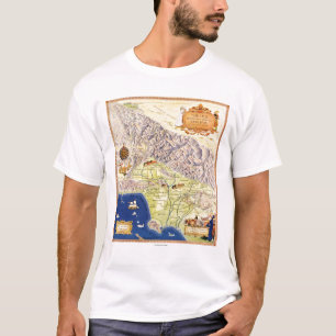 T-shirt Ranchos espagnols et mexicains de carte de Los