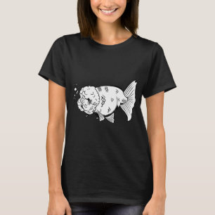 T-shirt Ranchu Goldfish N&B
