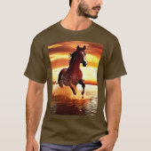 T-shirt Randonnée À Cheval Sauvage À Travers Le Surf (Devant)