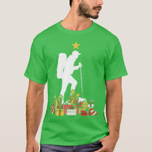 T-shirt Randonnée Arbre de Noël Randonneur Montagne Randon