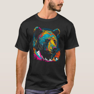 T-shirt Randonnée Camping Bear Heart Soul Montagne
