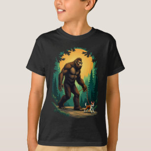 T-shirt Randonnée Camping Bigfoot Marche avec Boston Terri