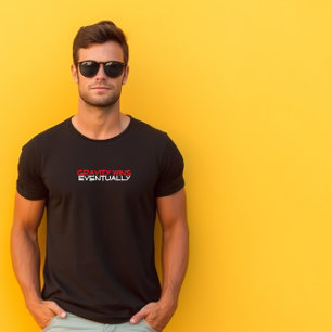 T-shirt Randonnée camping humour noir rouge