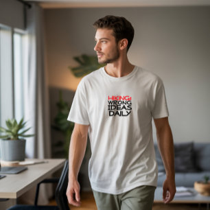 T-shirt Randonnée camping humour noir rouge