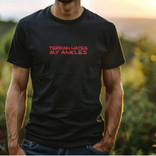 T-shirt Randonnée camping trekking humour rouge noir