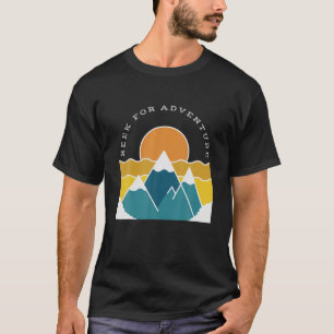 T-shirt Randonnée Chercher L'Aventure Retro Mountains Exté