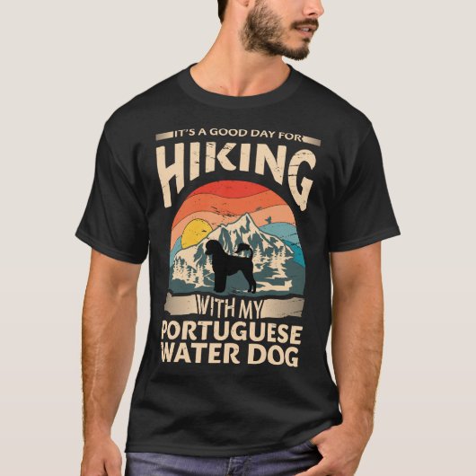 T-shirt Randonnée de chien d'eau portugais (Devant)