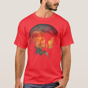 T-shirt Randonnée De Nuit Amateurs De Trekking Aquarelle L