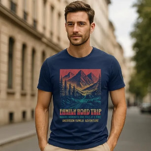 T-shirt Randonnée de réunion de famille personnalisée Mont