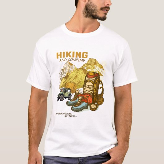 T-shirt Randonnée et camping (Devant)