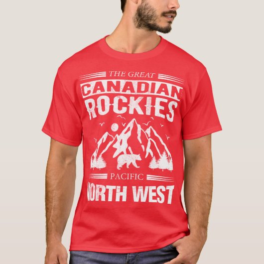 T-shirt Randonnée et camping Canadian Rockies - Canada Roc (Devant)