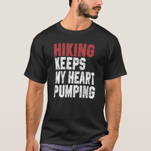 T-shirt Randonnée Garde Mon Coeur Pompage Randonneurs En P (Devant)