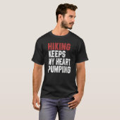 T-shirt Randonnée Garde Mon Coeur Pompage Randonneurs En P (Devant entier)