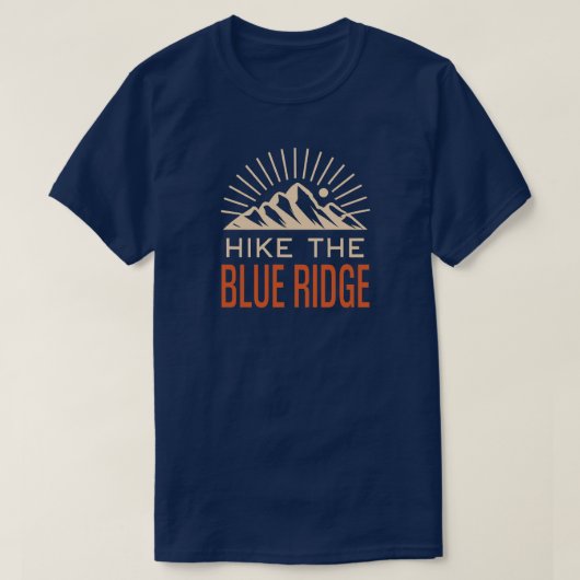 T-shirt Randonnée Les Montagnes Blue Ridge Sunburst (Design devant)