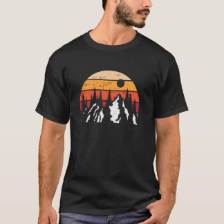 T-shirt Randonnée montagneuse Voyage Rétro Randonneur Mont