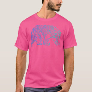 T-shirt Randonnée Ours Géométrique En Plein Air
