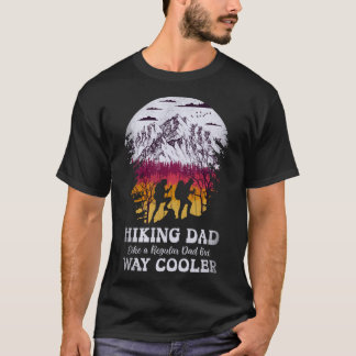 T-shirt Randonnée Papa Aime Régulièrement Mais De Façon Gl