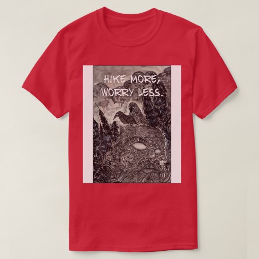 T-shirt Randonnée Plus Inquiète Moins (Design devant)